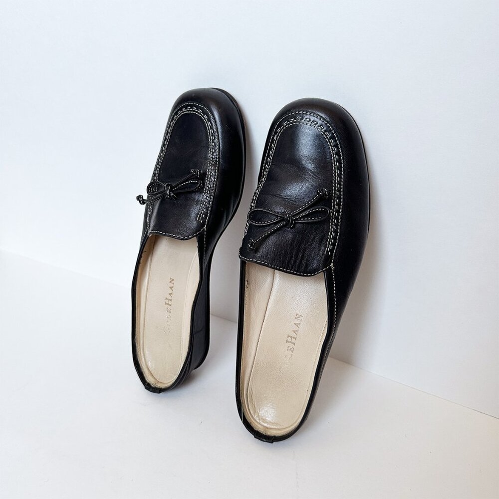 Cole Haan Black Leather Loafers